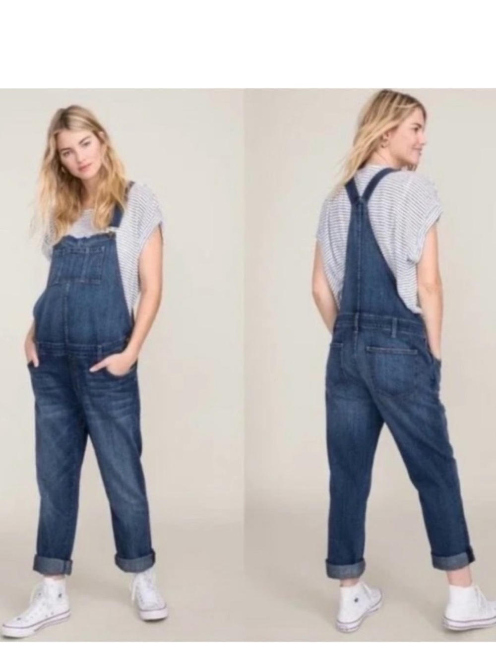 Hatch x Current/Elliott Maternity Overalls Size 0 Elevated Denim Minimalist